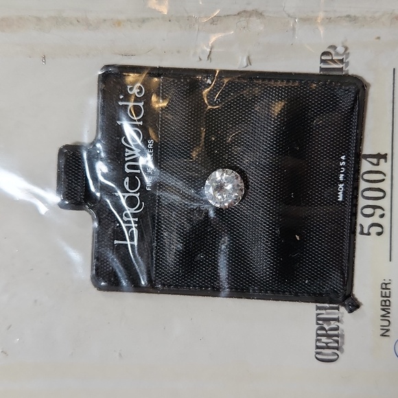 Vintage Lindewold Fine Jewelers 1 Carat CZ Crown Spread 6.5MM Round Brilliant - Picture 2 of 2